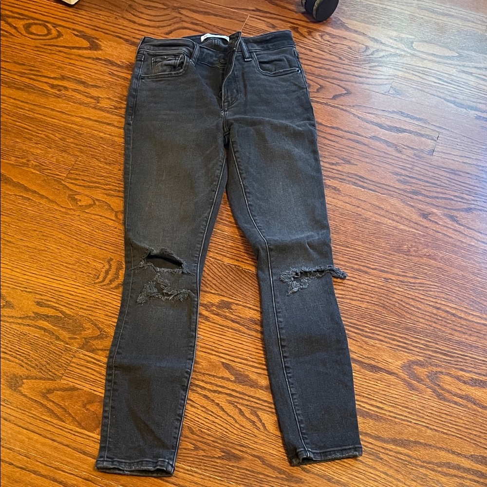Abercrombie Black Distressed Jeans